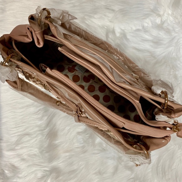 NICOLE LEE SEQUIN & PATENT LEATHER HANDBAG NWT - Picture 5 of 16